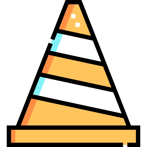 Cone Detailed Straight Lineal color icon