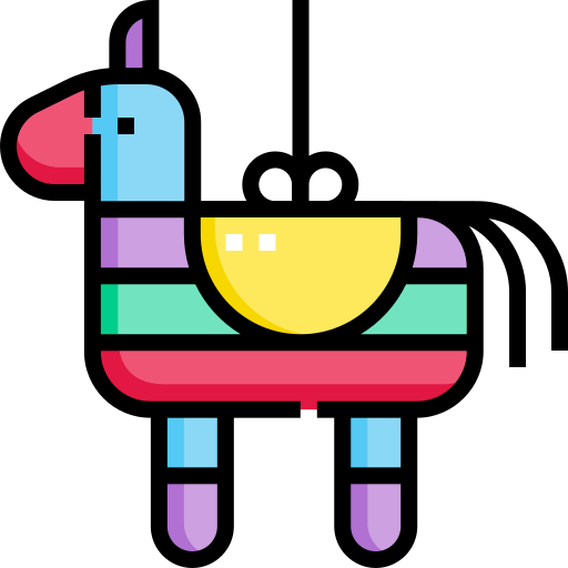 Piñata Detailed Straight Lineal color icon