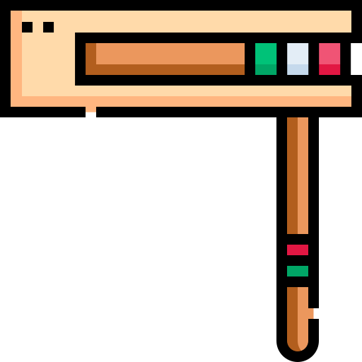 matraça Detailed Straight Lineal color icono