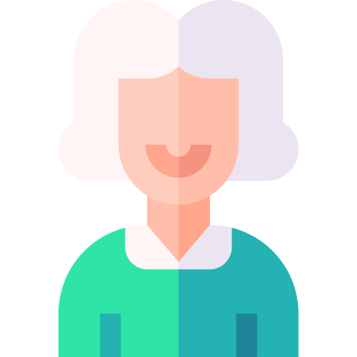 Grandmother Basic Straight Flat icon