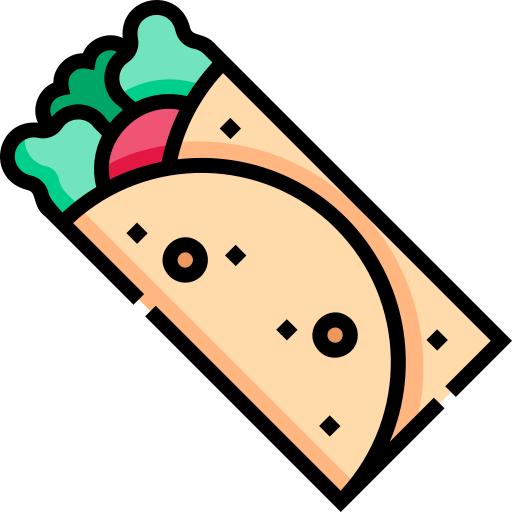 Burrito Detailed Straight Lineal color icon