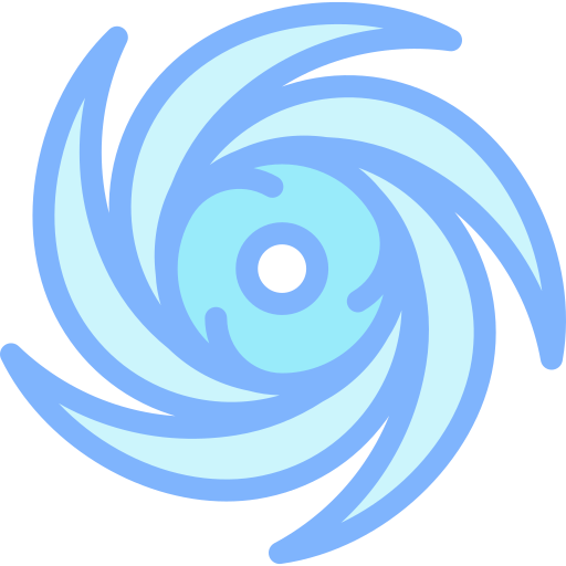 ciclón Detailed color Lineal color icono