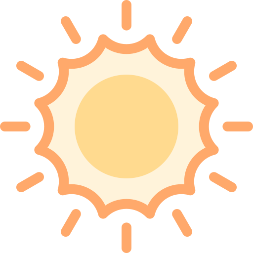 sol Detailed color Lineal color icono