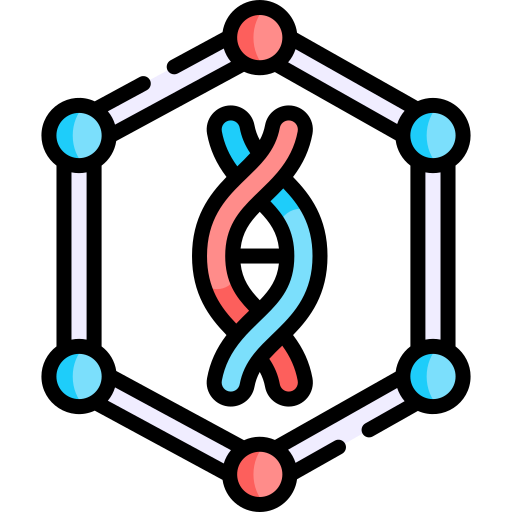 biología Kawaii Lineal color icono