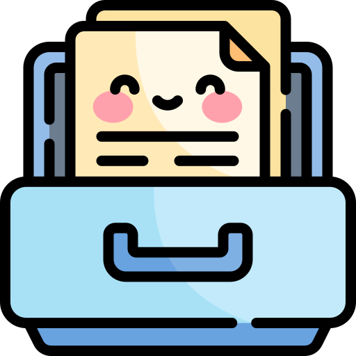 Filing cabinet Kawaii Lineal color icon