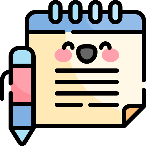 Notepad Kawaii Lineal color icon
