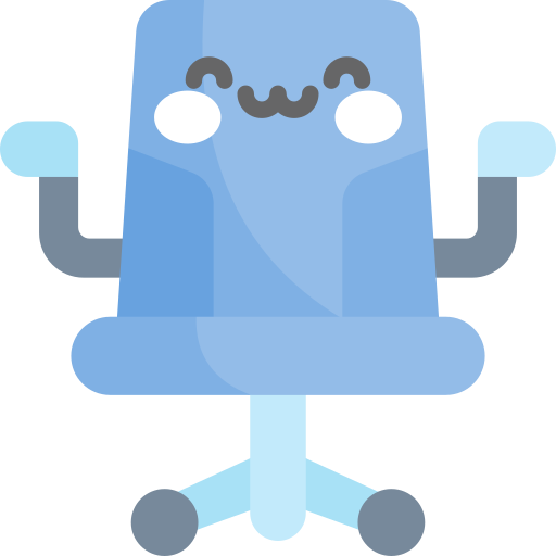 Office chair Kawaii Flat icon