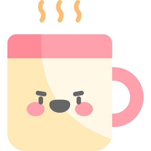 Coffee cup Kawaii Flat icon