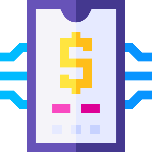 mobile banking Basic Straight Flat icon