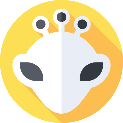 außerirdischer Flat Circular Flat icon