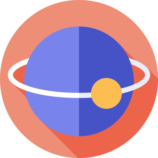 planeta Flat Circular Flat icono