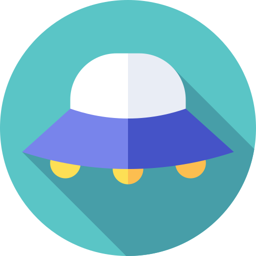 ufo Flat Circular Flat ikona