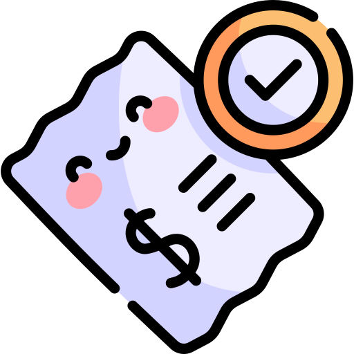 Receipt Kawaii Lineal color icon