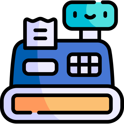 Cash register Kawaii Lineal color icon