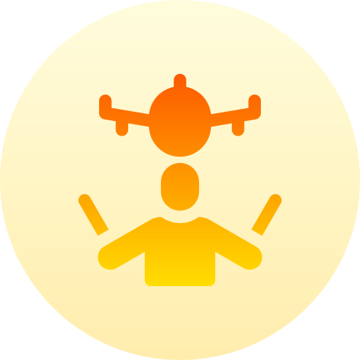 항공 교통 관제사 Basic Gradient Circular icon