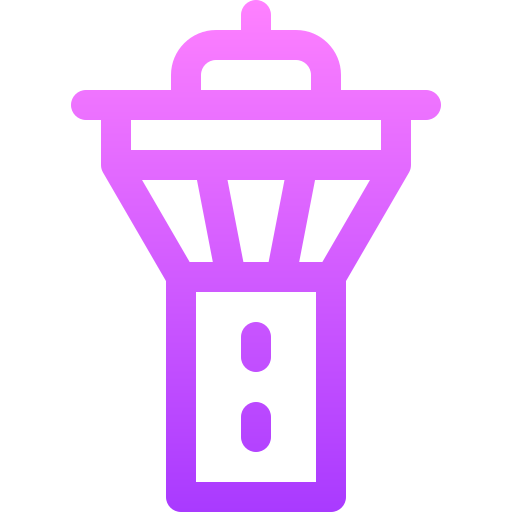 torre de controle Basic Gradient Lineal color Ícone