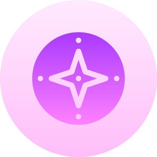 Compass Basic Gradient Circular icon