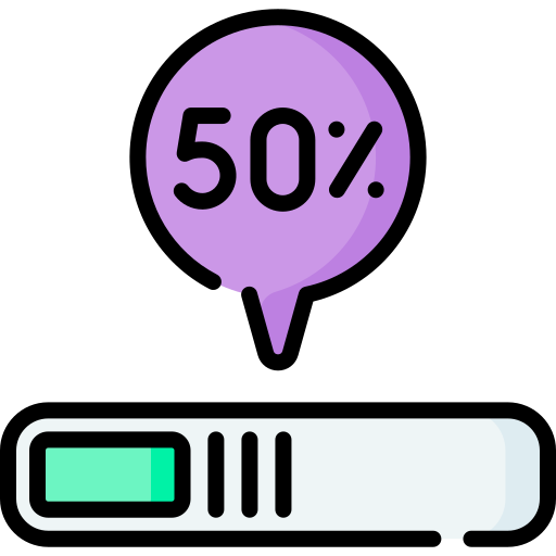 50 percent Special Lineal color icon