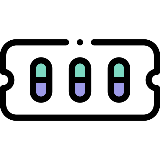 pastillas Detailed Rounded Lineal color icono