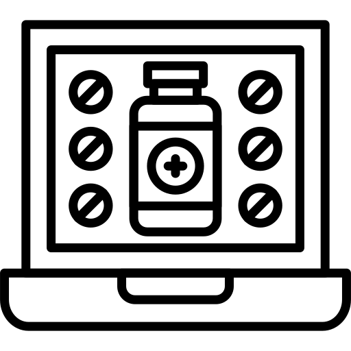 온라인 약국 Generic black outline icon