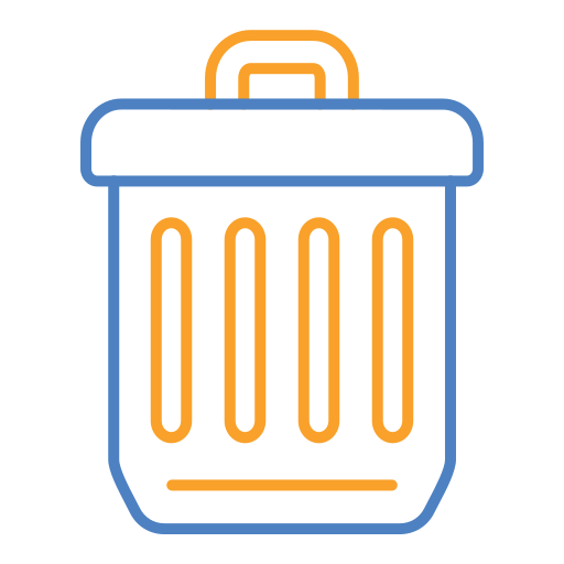 cubo de la basura Generic color outline icono