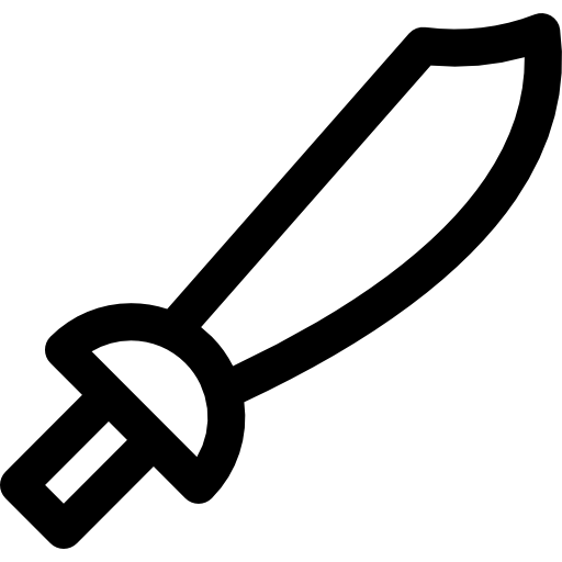Épée Curved Lineal Icône
