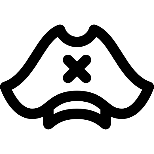 piratenhut Curved Lineal icon