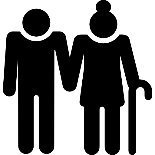 Old Couple Pictograms Fill icon