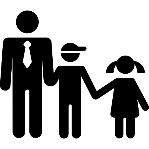 Отец и дети Pictograms Fill иконка