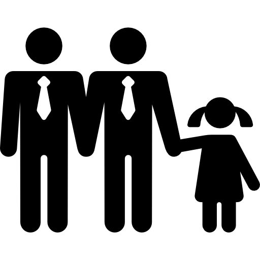 Gay Family Pictograms Fill icon