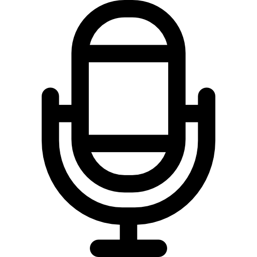 micrófono Curved Lineal icono