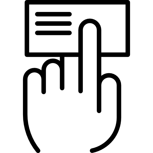 Рука и визитная карточка Special Lineal иконка