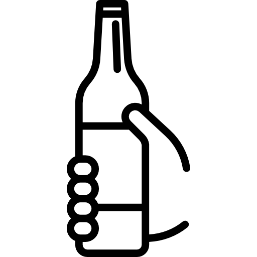 手とボトル Special Lineal icon