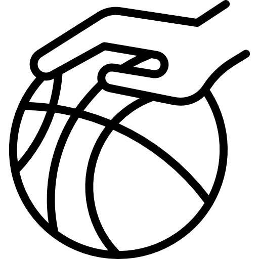 Hand and Basketball Special Lineal icon