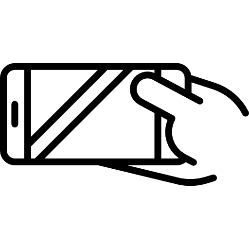 ręka i telefon Special Lineal ikona