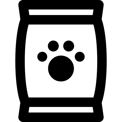 torba na karmę dla zwierząt Basic Rounded Lineal ikona