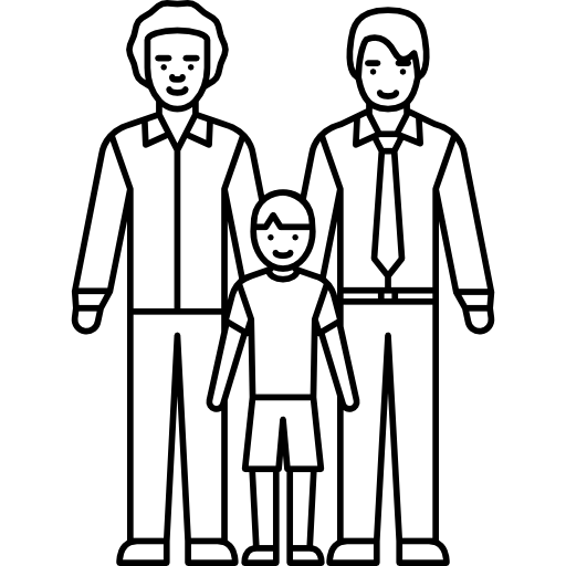 homopaar met kind  icoon