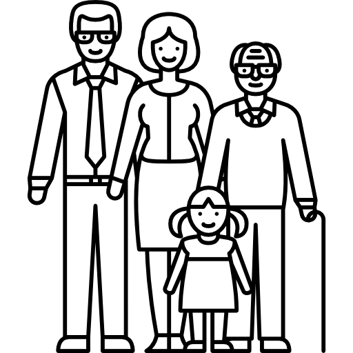 Пара дедушка и ребенок  иконка