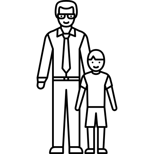 Отец-одиночка с сыном  иконка