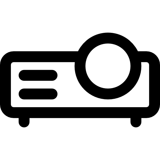Projector Curved Lineal icon