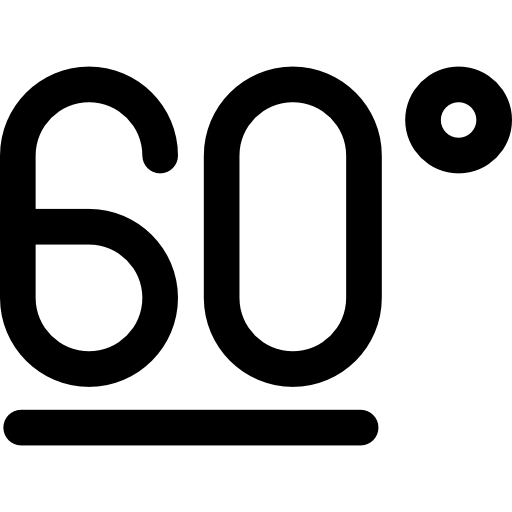 60 Degrees Basic Rounded Lineal icon