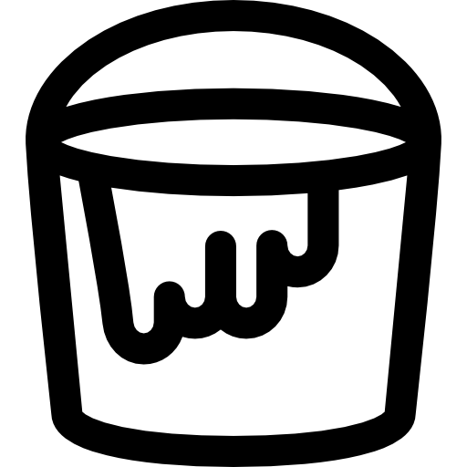 Paint Bucket Curved Lineal icon