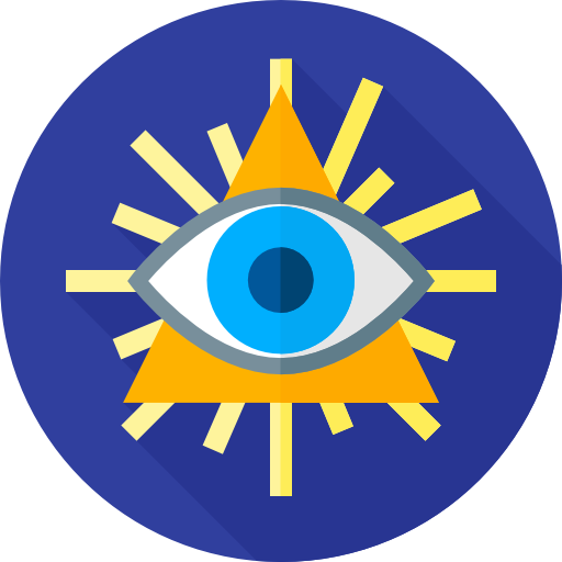 símbolo del ojo Flat Circular Flat icono