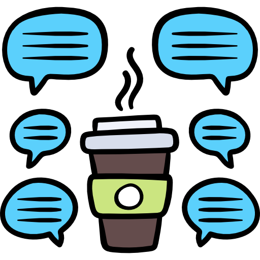 Coffee break Hand Drawn Color icon