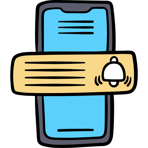 Notification Hand Drawn Color icon