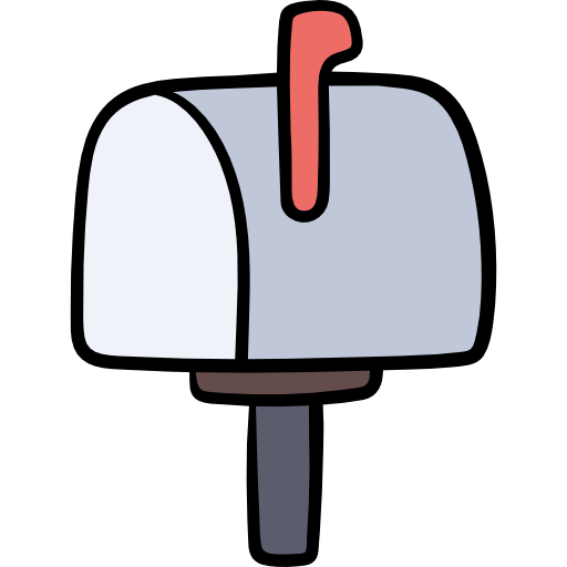 postbus Hand Drawn Color icoon