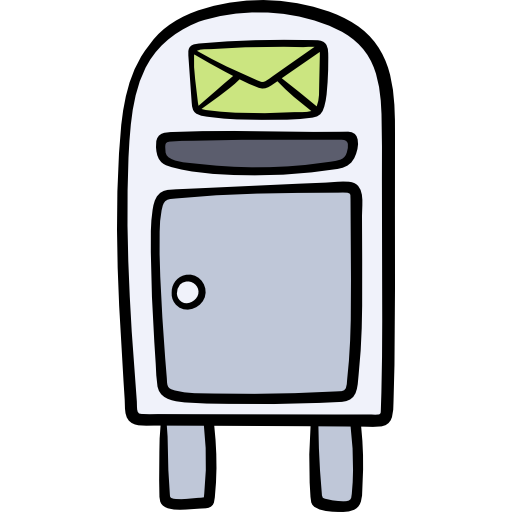 brievenbus Hand Drawn Color icoon
