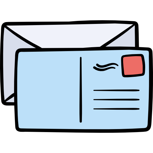 pocztówka Hand Drawn Color ikona
