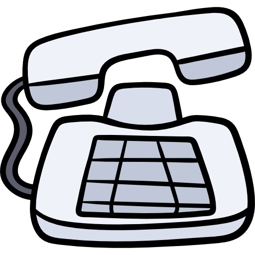 telefoongesprek Hand Drawn Color icoon