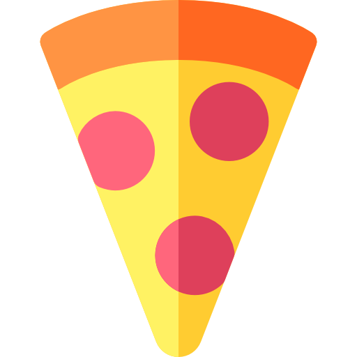 fetta di pizza Basic Rounded Flat icona